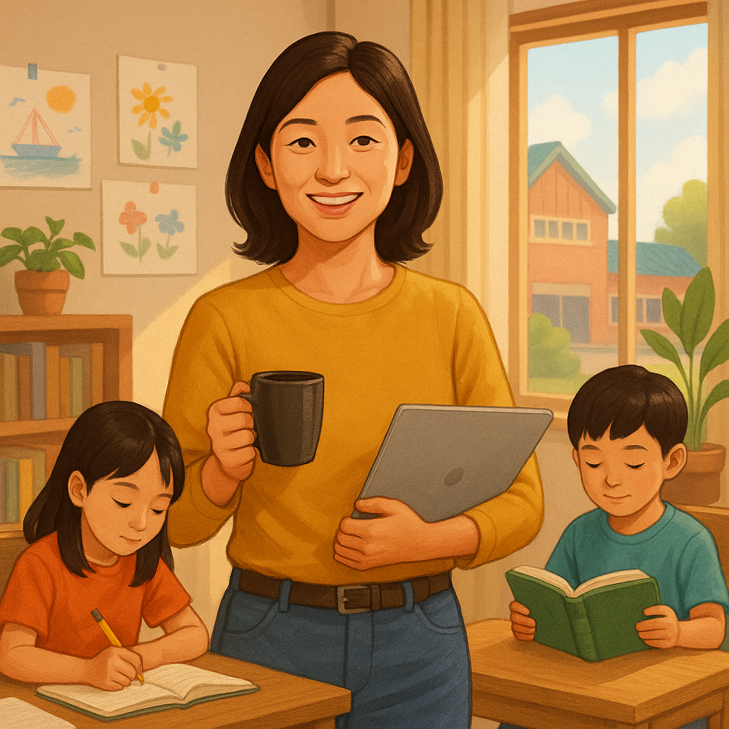 자신감있는 엄마의 모습