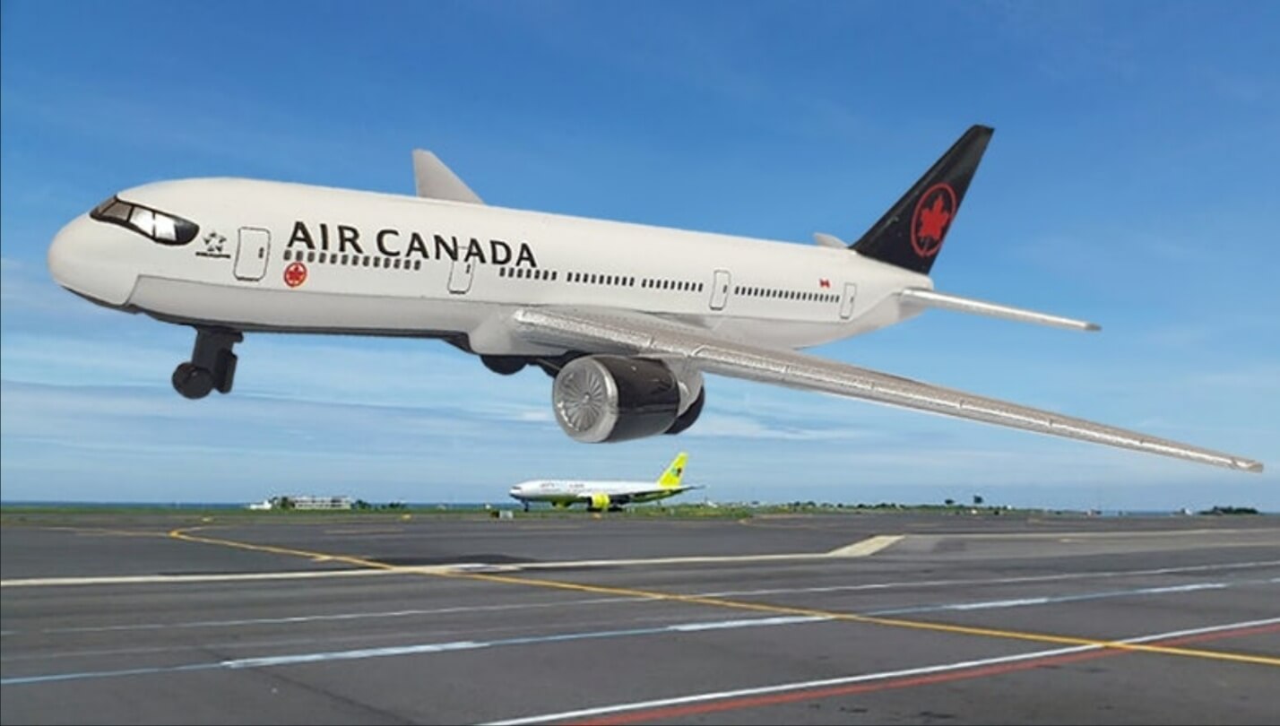 캐나다 비행기 모습