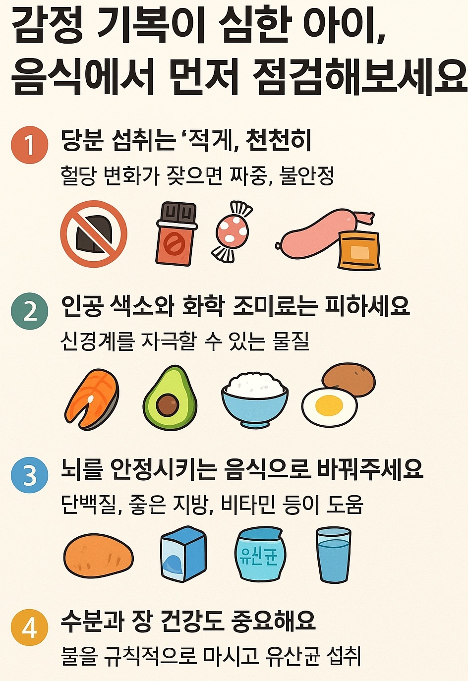 좋은음식, 나쁜음식 표현 그림